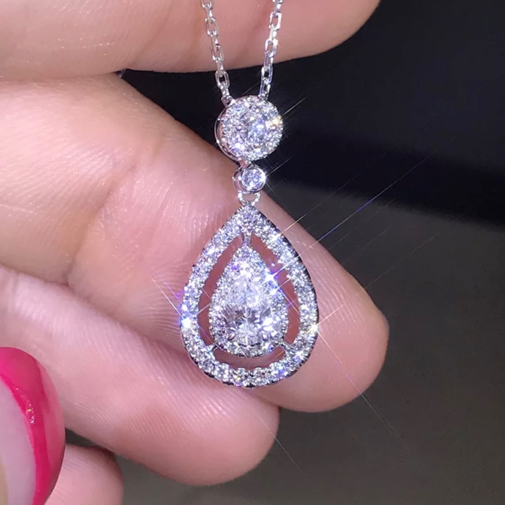 ✨Sparkling Water Drop Pendant✨ - Picture 2 of 8